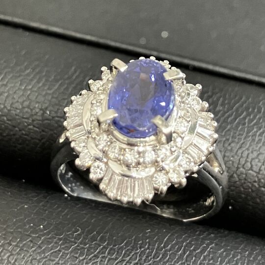 画像2496：サファイア＆ダイヤプラチナリングをお買取りいたしました💍